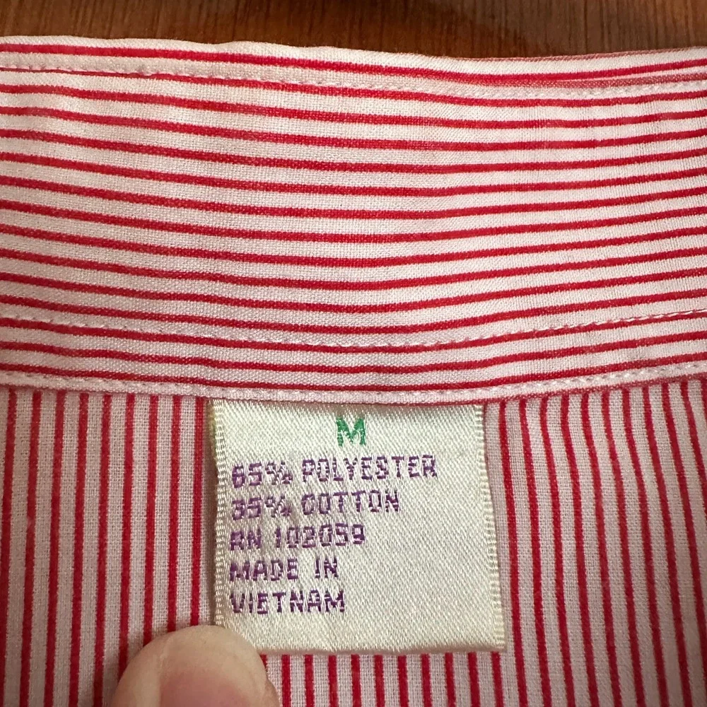 Red Hat Lady Striped Button Down - Picture 5 of 8